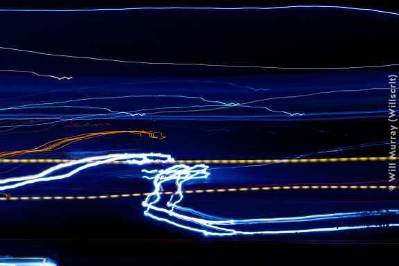 Abstract Light Trails: I-80 Blue (DSC0352)