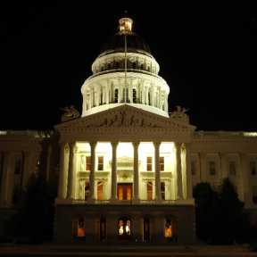 Front of the California State Capitol Building at Night - darker (DSC00250)