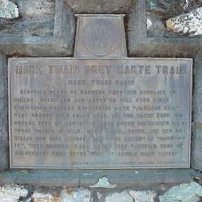 Mark Twain Cabin Marker (Close-up) MVC-068X