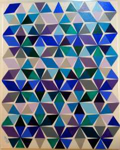 ART 320, 2013-11-11, Project 4c, Analogous Colors, “Six-Pointed Triangle Stars”.jpg