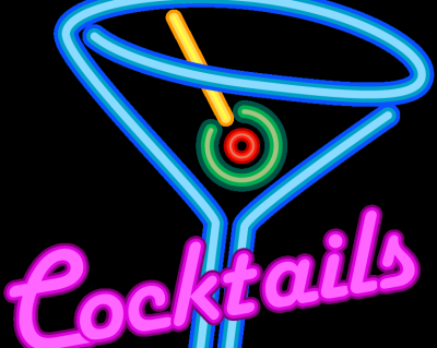 Faux Neon Cocktails Sign