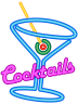 Faux Neon Cocktails Sign