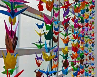 Origami Cranes at the Crocker Art Museum