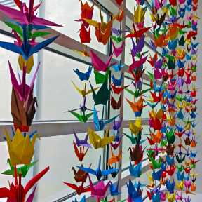 Origami Cranes at the Crocker Art Museum