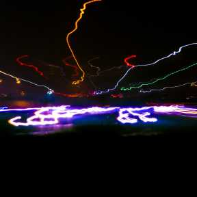 Abstract Light Trails: I-80 Neon (DSC0366)