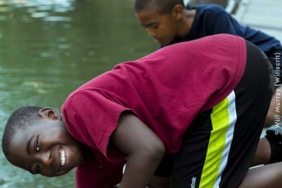 Kids at the Sacramento River