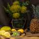 Tropical Fruits and Yellow Leucospermum Flowers - DSC4327