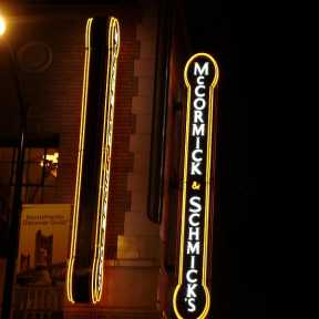 Sacramento Photowalk: McCormick & Schmick's Sign at Night (DSC00748)