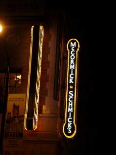 Sacramento Photowalk: McCormick & Schmick's Sign at Night (DSC00748)