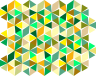 Six-Pointed Triangle Stars in Yellow-Greens