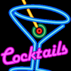 Faux Neon Cocktails Sign