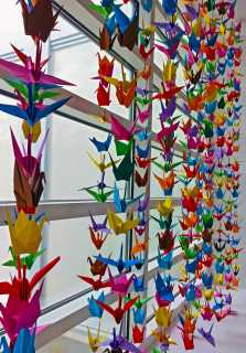 Origami Cranes at the Crocker Art Museum
