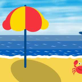Beach Scene (CISW 350 Photoshop Assignment)